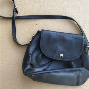 Etienne Aigner Drawstring Leather Purse